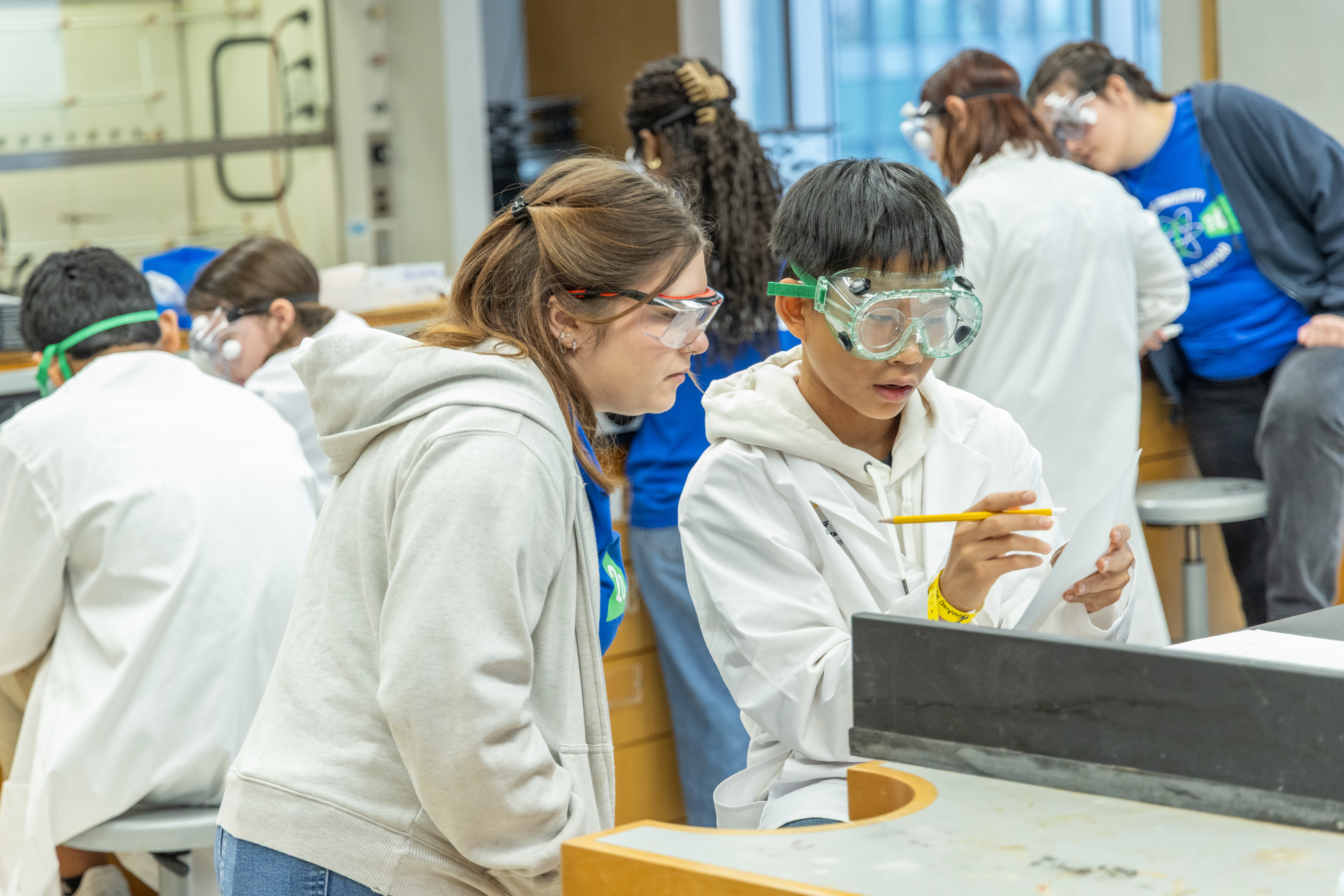Students participating in a Tulane Science Olympiad event
